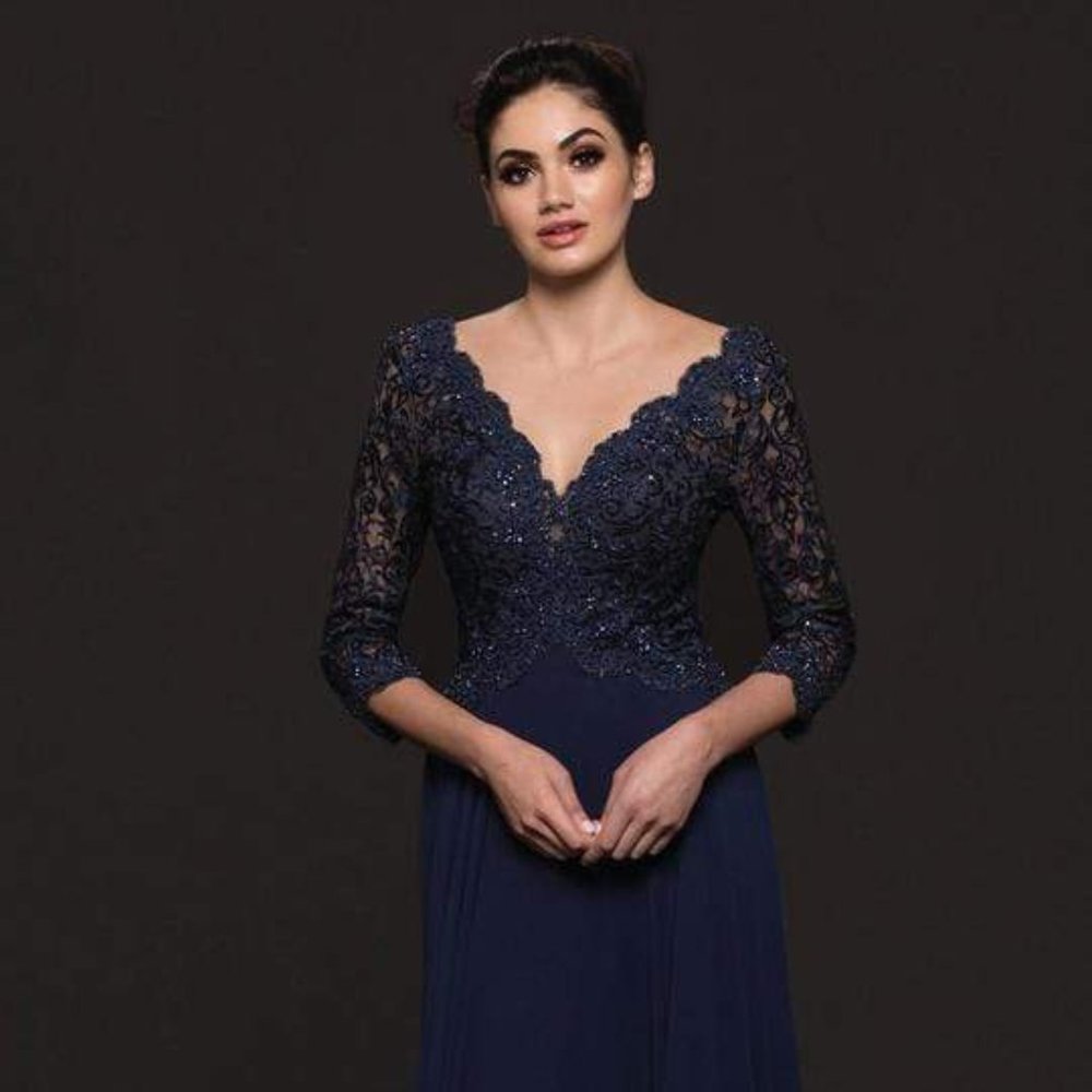 Navy Evening Gown by Marsoni